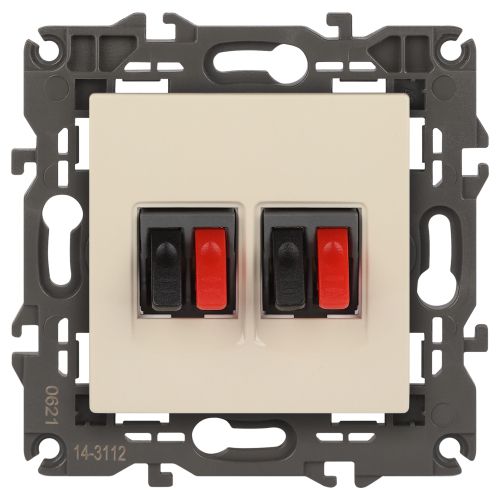 Розетка аудио 2мод. 14-3112-02 Elegance сл. кость ЭРА Б0034327