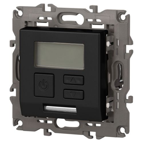 Терморегулятор универсальный 14-4111-05 230В-Imax16А Elegance антрацит ЭРА Б0034379