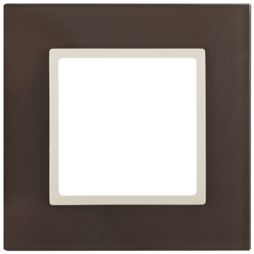 Рамка 1-м 14-5101-31 стекло Elegance мокко+сл. кость ЭРА Б0034485