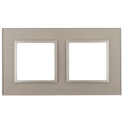 Рамка 2-м 14-5102-04 стекло Elegance шампань+шампань ЭРА Б0034491