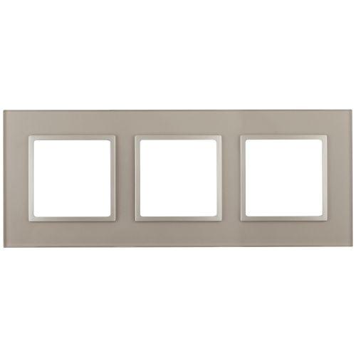 Рамка 3-м 14-5103-04 стекло Elegance шампань+шампань ЭРА Б0034509