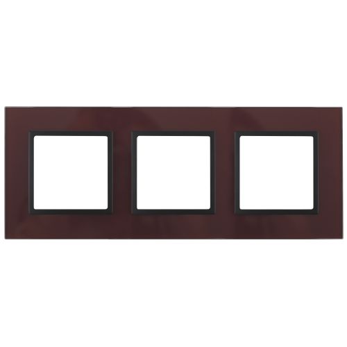 Рамка 3-м 14-5103-25 стекло Elegance бордо+антрацит ЭРА Б0034515