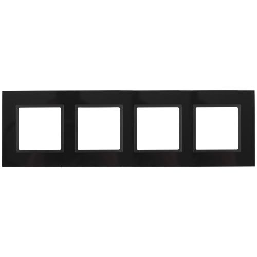 Рамка 4-м 14-5104-05 стекло Elegance черный+антрацит ЭРА Б0034528