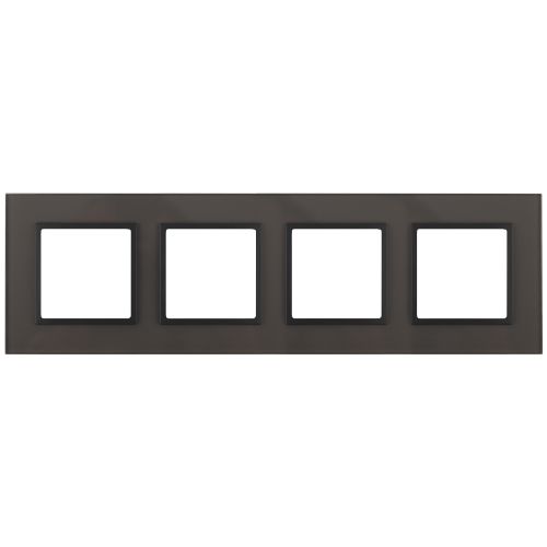 Рамка 4-м 14-5104-32 стекло Elegance сер.+антрацит ЭРА Б0034540