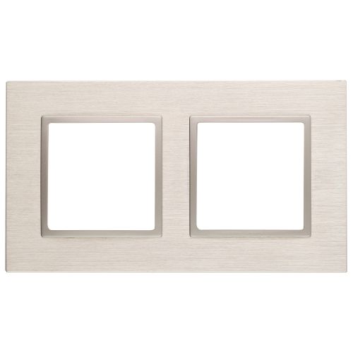 Рамка 2-м 14-5202-04 металл Elegance шампань+шампань ЭРА Б0034548