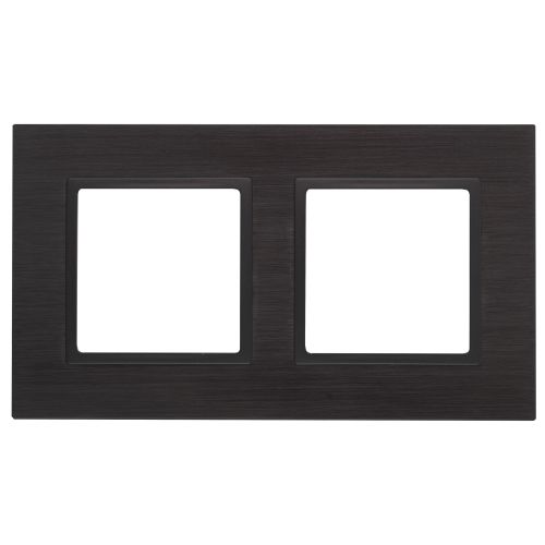 Рамка 2-м 14-5202-05 металл Elegance черный+антрацит ЭРА Б0034549