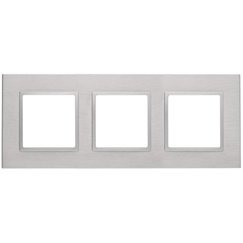 Рамка 3-м 14-5203-03 металл Elegance алюм.+алюм. ЭРА Б0034553