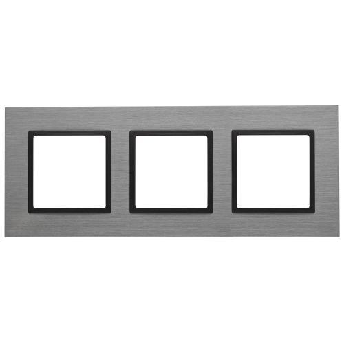 Рамка 3-м 14-5203-42 металл Elegance титан+антрацит ЭРА Б0034558