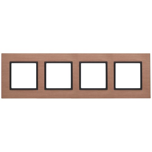 Рамка 4-м 14-5204-14 металл Elegance медь+антрацит ЭРА Б0034562