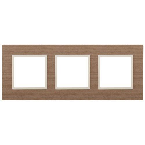 Рамка 3-м 14-5303-07 дерево Elegance ясень+сл. кость ЭРА Б0034578