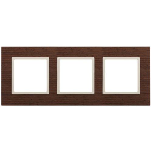 Рамка 3-м 14-5303-09 дерево Elegance дуб+сл. кость ЭРА Б0034580