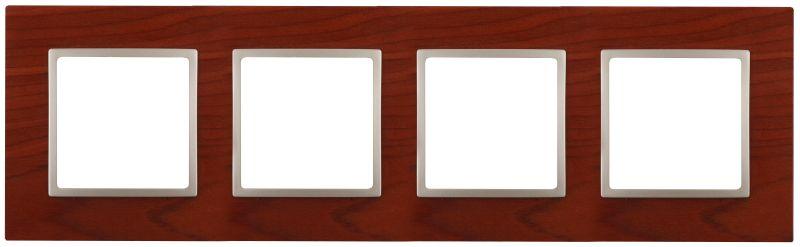 Рамка 4-м 14-5304-08 дерево Elegance вишня+шампань ЭРА Б0034585