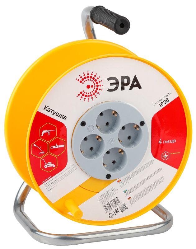Катушка 4-м с заземл. IP20 K-P-4z пластик. Эра Б0033028