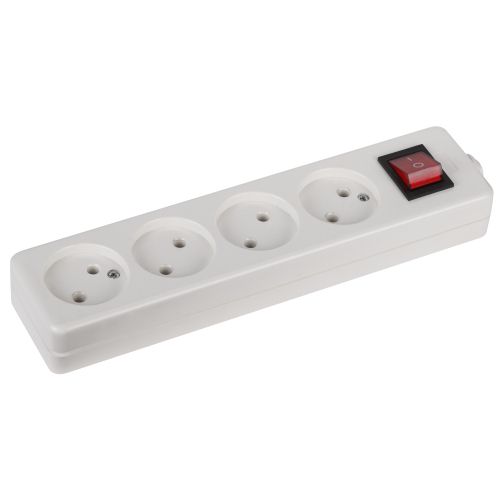 Колодка удлинителя 4-м без заземл. K-4s с выкл. Эра Б0003480