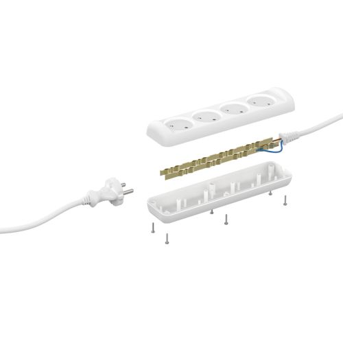 Удлинитель 4х3м без заземл. 10А IP20 U-4-3m-2х1 ПВС 2х1 Эра Б0028362