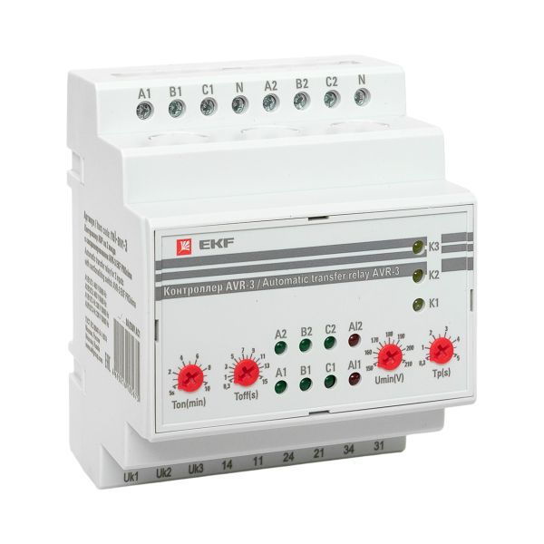 Контроллер АВР на 2 ввода с секционированием AVR-3 PROxima EKF rel-avr-3