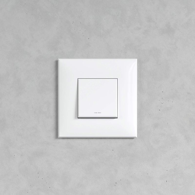 Переключатель 1-кл. 2мод. СП Avanti "Белое облако" 16А IP20 бел. DKC 4400113