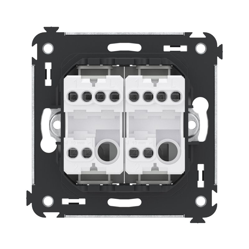Переключатель 2-кл. 2мод. СП Avanti "Белое облако" 16А IP20 бел. DKC 4400114