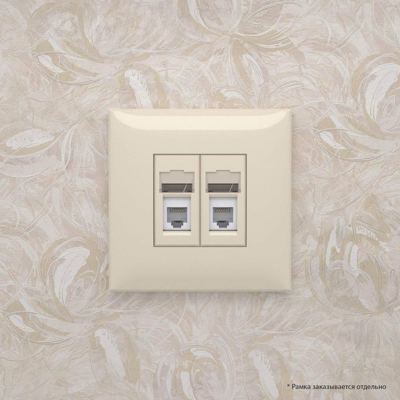 Розетка телефонная 2-м СП Avanti "Ванильная дымка" RJ12 DKC 4405314