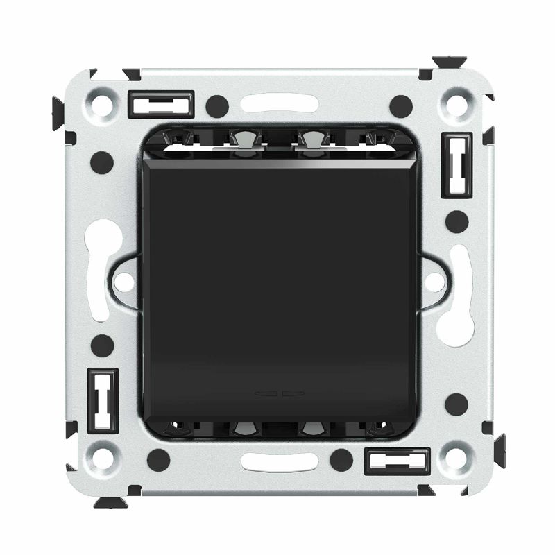 Инвертор 1-кл. 2мод. СП Avanti "Черный квадрат" 16А IP20 черн. DKC 4402123