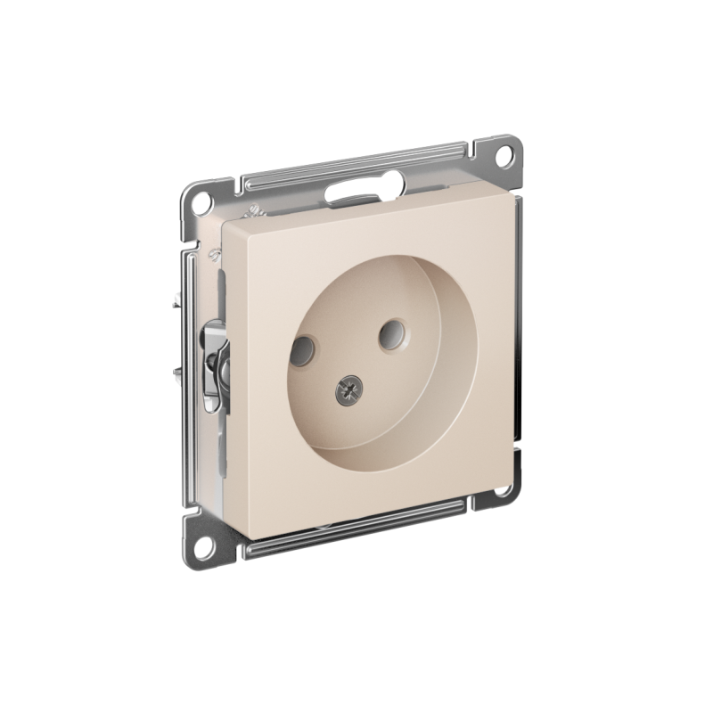 Розетка 1-м СП AtlasDesign 16А IP20 без заземл. без защ. шторок механизм беж. SE ATN000241