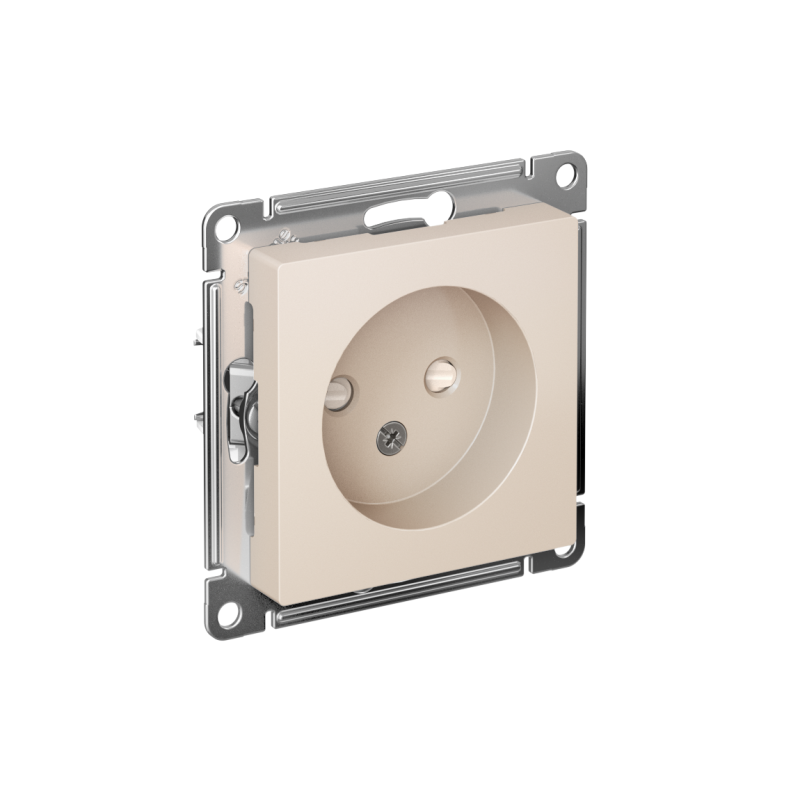 Розетка 1-м СП AtlasDesign 16А IP20 без заземл. защ. шторки механизм беж. SE ATN000249