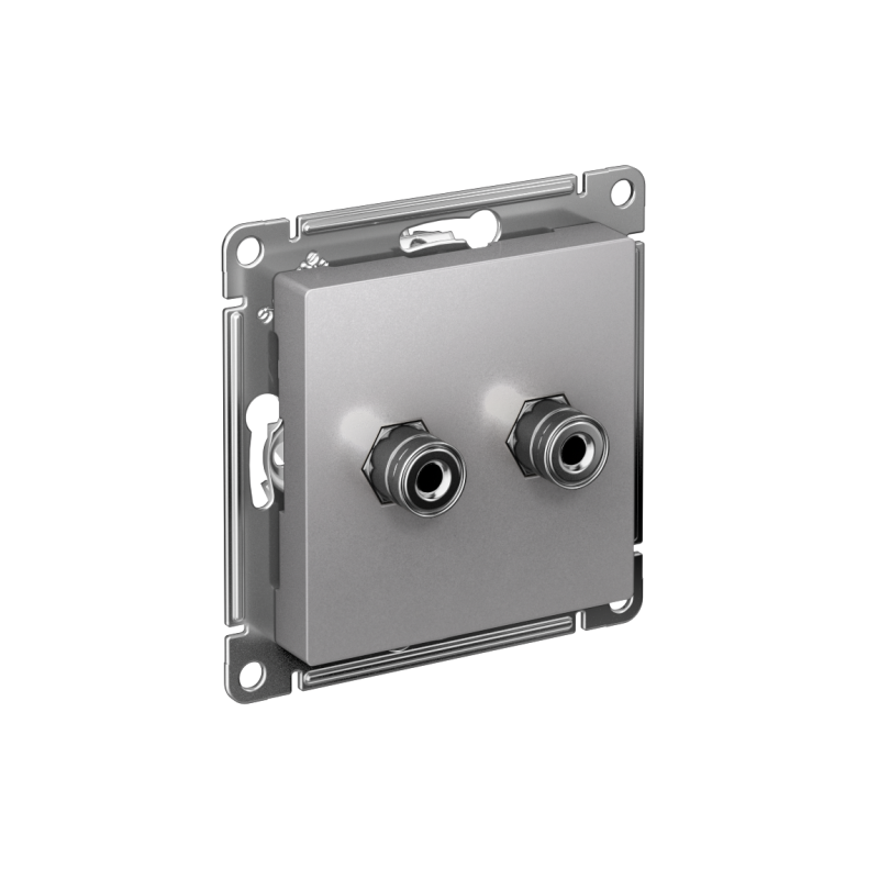 Розетка аудио 2-м AtlasDesign алюм. SE ATN000387