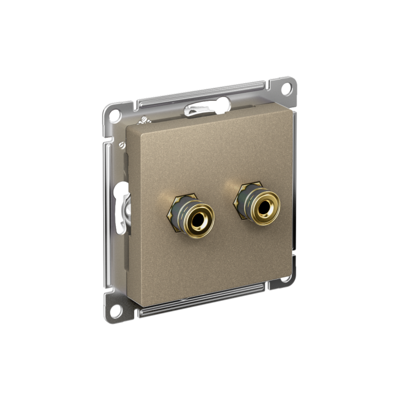 Розетка аудио 2-м AtlasDesign шампань SE ATN000587