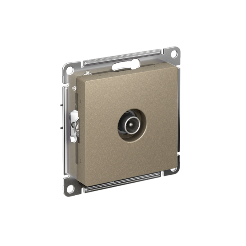 Розетка телевизионная оконечная TV AtlasDesign 1дБ механизм шампань SE ATN000591