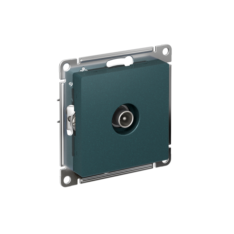 Розетка телевизионная TV AtlasDesign коннектор механизм изумруд SE ATN000893