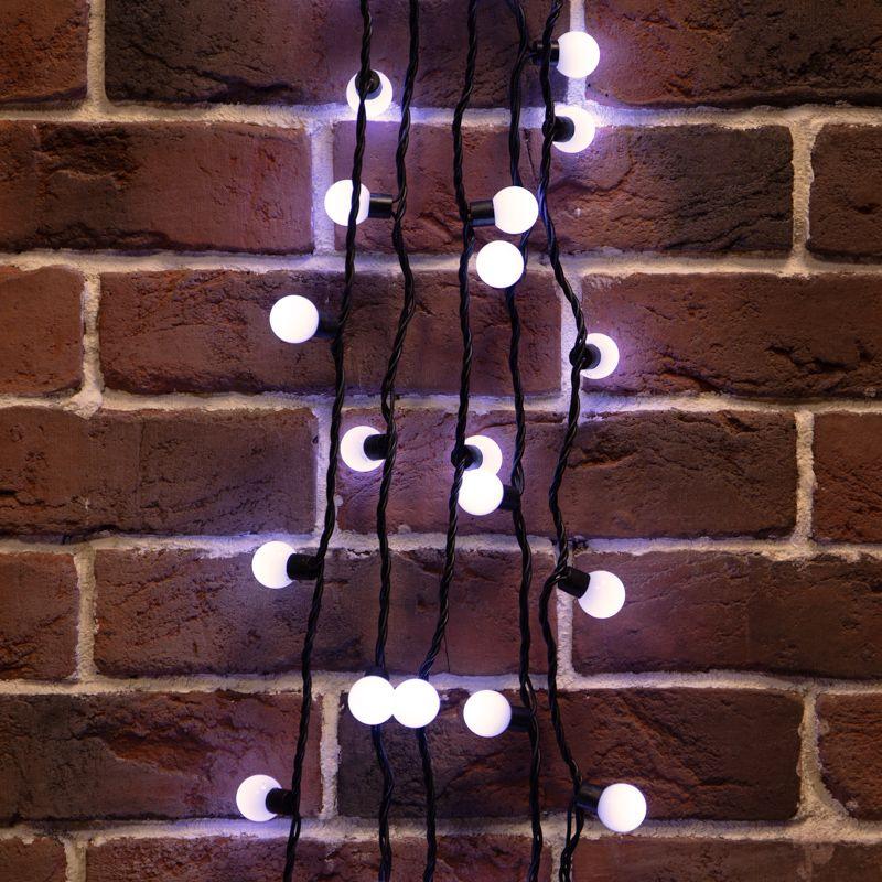 Гирлянда светодиодная "Мультишарики" 10м d23мм 80LED бел. 4Вт IP65 провод ПВХ черн. Neon-Night 303-515