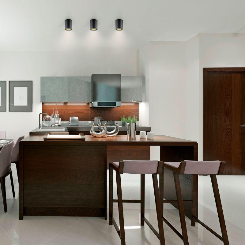 Светильник светодиодный 12Вт 3000К 900лм 79х100мм накладной черн. золото GAUSS HD008