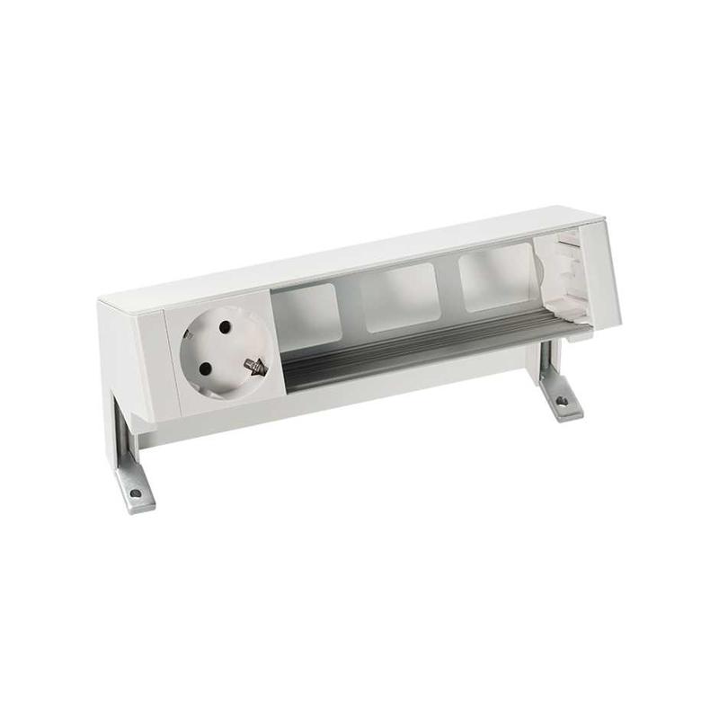 Блок розеточный настольный 1х2P+E 3 пустых мод. бел. Simon 400 42401000-130