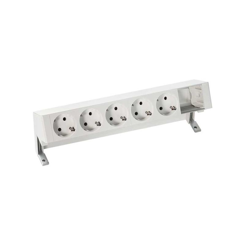 Блок розеточный настольный 5х2P+E 1 пустой мод. бел. Simon 400 42605000-130