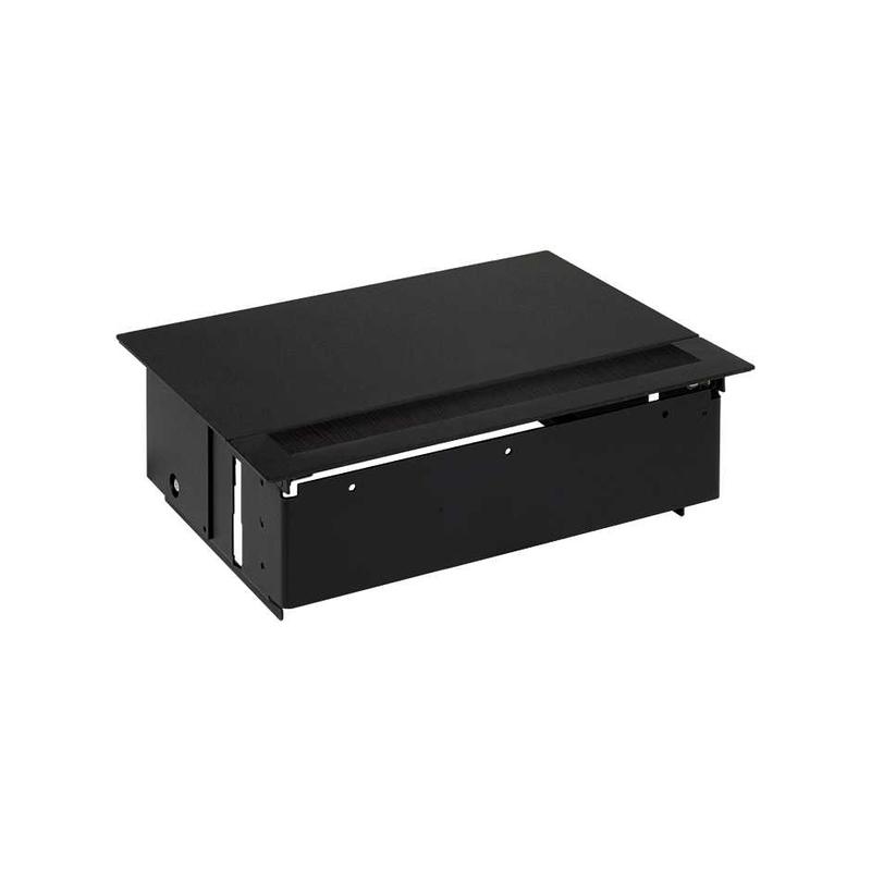 Блок розеточный врезной с крышкой ввод щетка 3х2P+E 1 пустое отв. черн. Simon 400 44403000-138