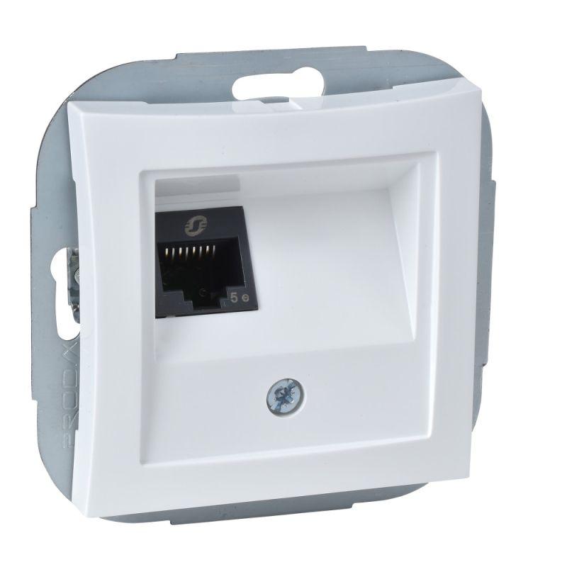 Розетка компьютерная СП Дуэт RJ45 кат.5E механизм бел. SchE WDE000183