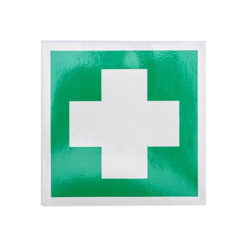 Наклейка знак медицинского назначения "Аптечка первой медицинской помощи" 100х100мм Rexant 56-0070