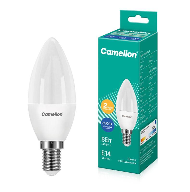 Лампа светодиодная LED8-C35/865/E14 8Вт 220В Camelion 13370