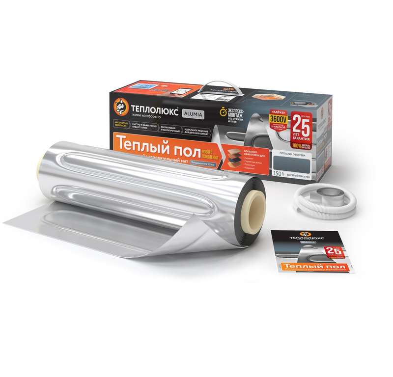 Комплект "Теплый пол" (мат) Alumia 225Вт/1.5кв.м Теплолюкс 100035685700