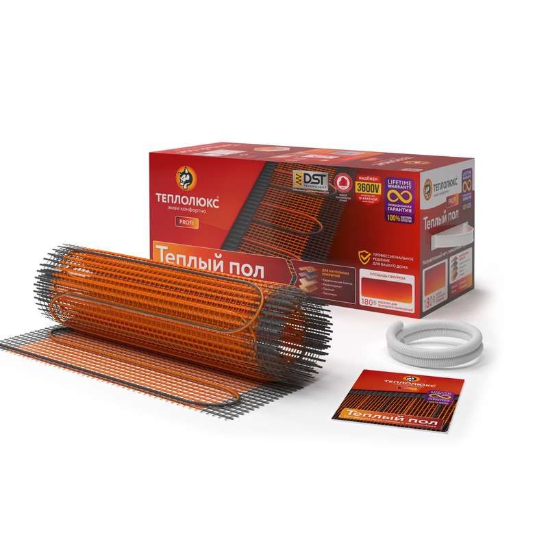 Комплект "Теплый пол" (мат) ProfiMat 1080Вт/6.0кв.м Теплолюкс 100035705500