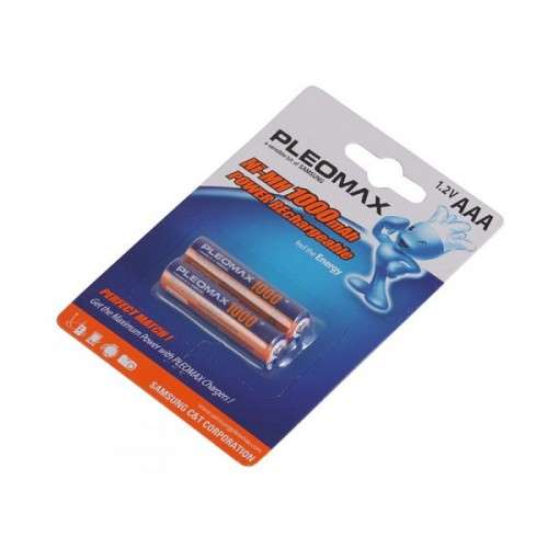 Аккумулятор AAA/R03 1000мА.ч NI-MN ВР-2 (блист.2шт) Pleomax C0021941