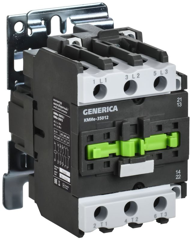 Контактор КМИе-35012 50А 110В/АС3 1НО 1НЗ GENERICA KKME31-050-110-11