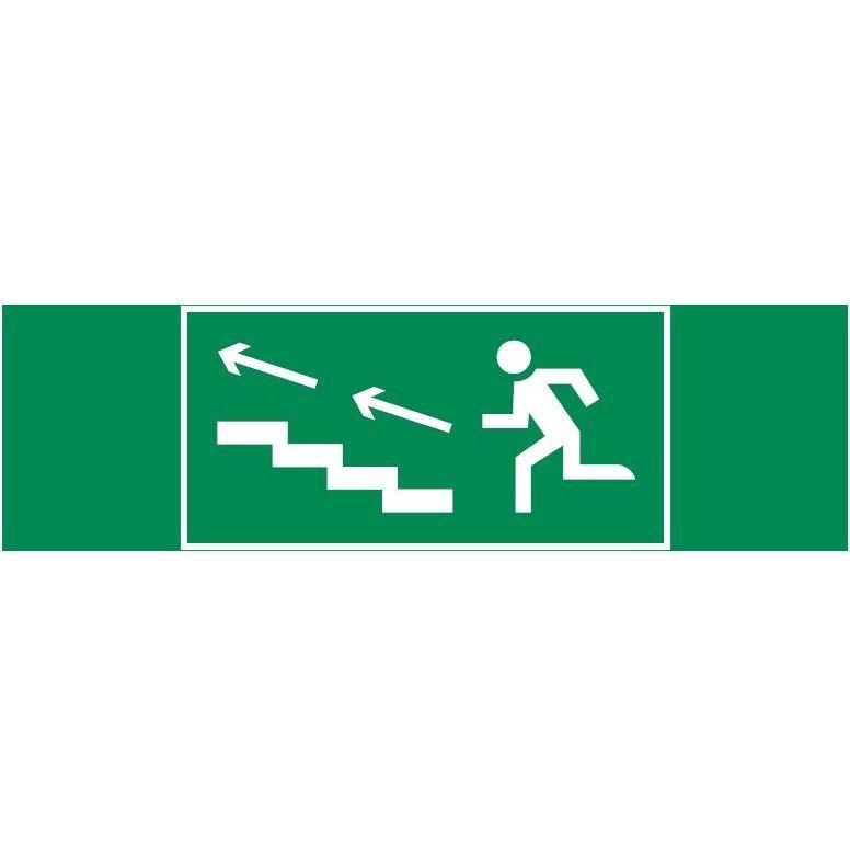 Знак "ПО ЛЕСТНИЦЕ ВВЕРХ ВЛЕВО" 310х90мм для аварийно-эвакуационного светильника Basic IP65 VARTON V5-EM02-60.002.040