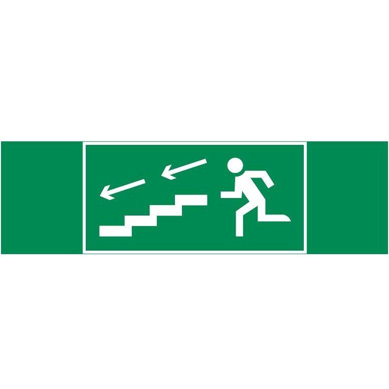 Знак "ПО ЛЕСТНИЦЕ ВНИЗ ВЛЕВО" 310х90мм для аварийно-эвакуационного светильника Basic IP65 VARTON V5-EM02-60.002.038