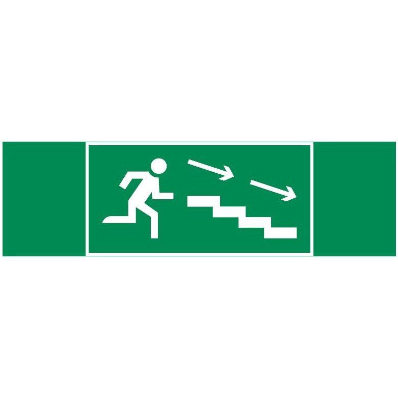Знак "ПО ЛЕСТНИЦЕ ВНИЗ ВПРАВО" 310х90мм для аварийно-эвакуационного светильника Basic IP65 VARTON V5-EM02-60.002.037