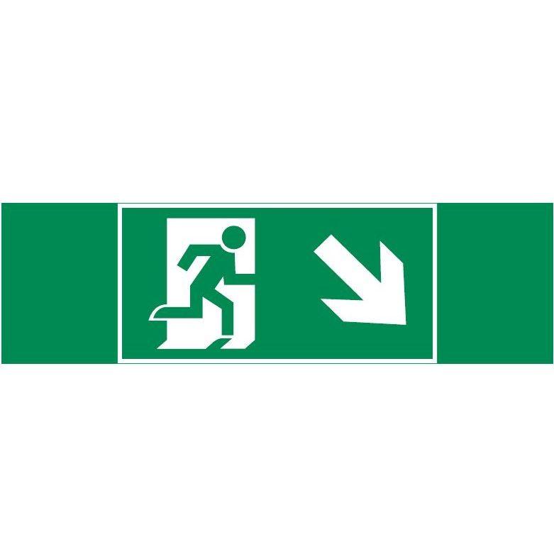 Знак "ФИГУРА / СТРЕЛКА ВПРАВО ВНИЗ" 310х90мм для аварийно-эвакуационного светильника Basic IP65 VARTON V5-EM02-60.002.024
