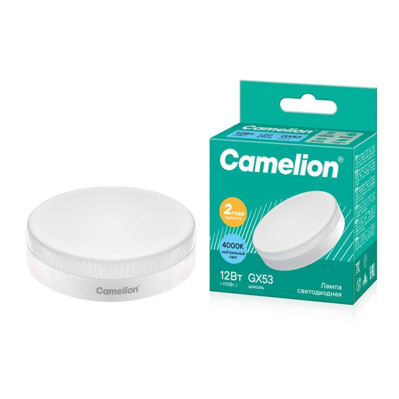 Лампа светодиодная LED12-GX53/845/GX53 12Вт 220В Camelion 12787