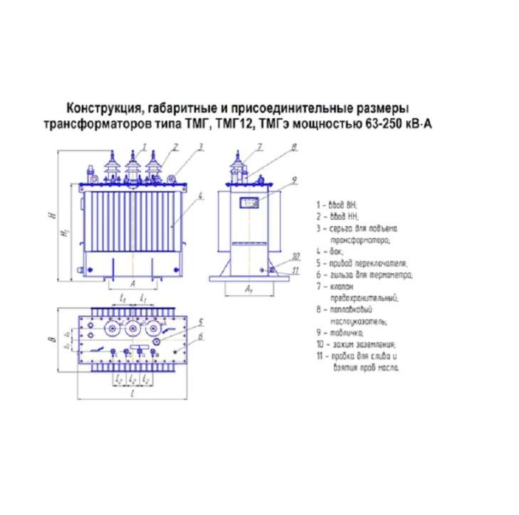 Трансформатор ТМГ-100/6/0.4 У/Zн-11 У1 ЭЛЕКТРОЩИТ Чехов