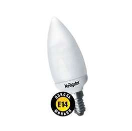 Лампа люминесцентная компакт. 94 084 NCL-C35-09-827-E14 9Вт E14 свеча 2700К Navigator 16129