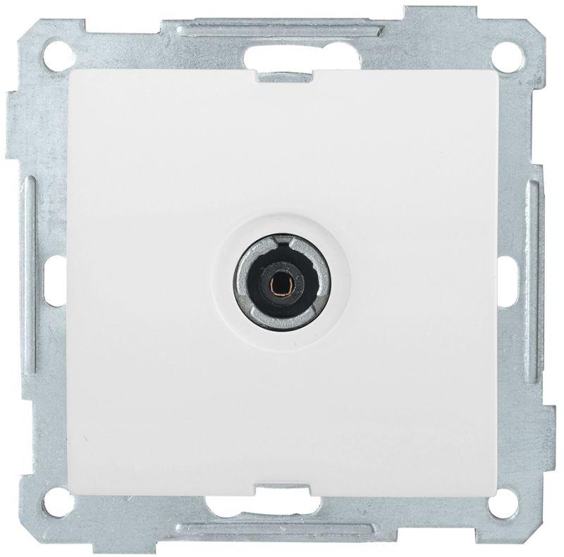 Розетка телевизионная оконечная TV СП Bolero РТВ11-0-Б механизм бел. IEK EAB11-K01